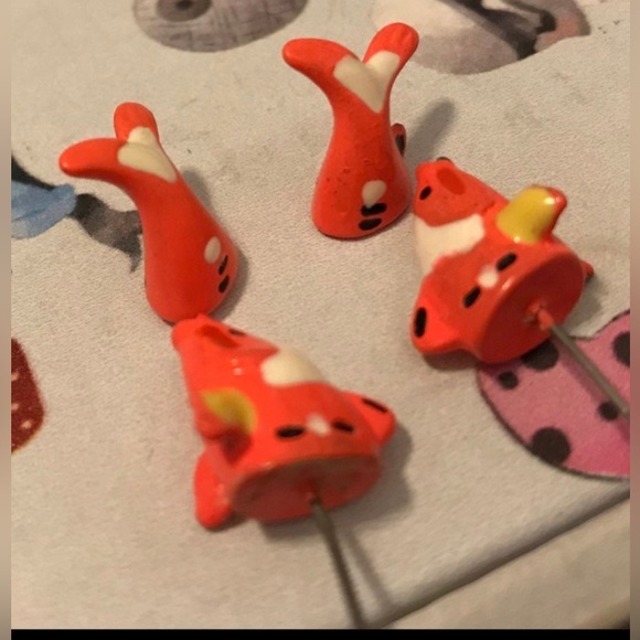 Unique Neon Orange Koi Fish Earrings - Picture 5 of 5